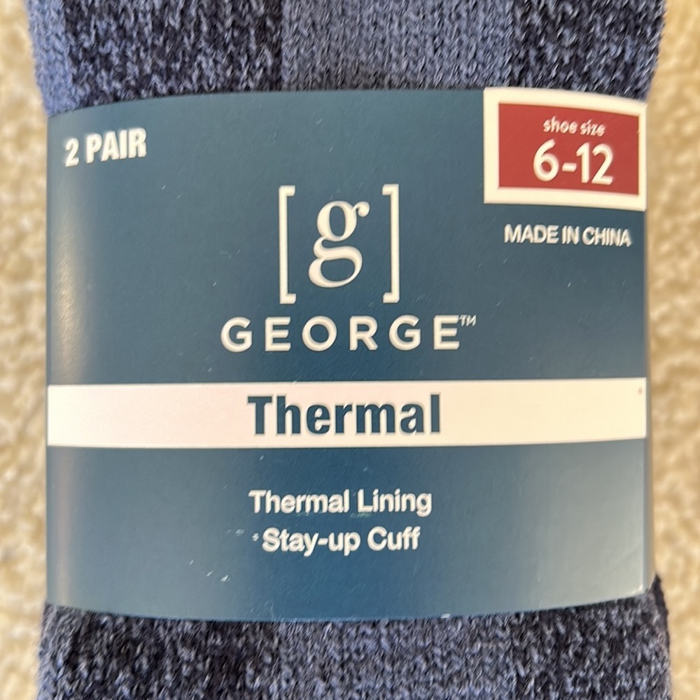 NWT George Mens Thermal Socks